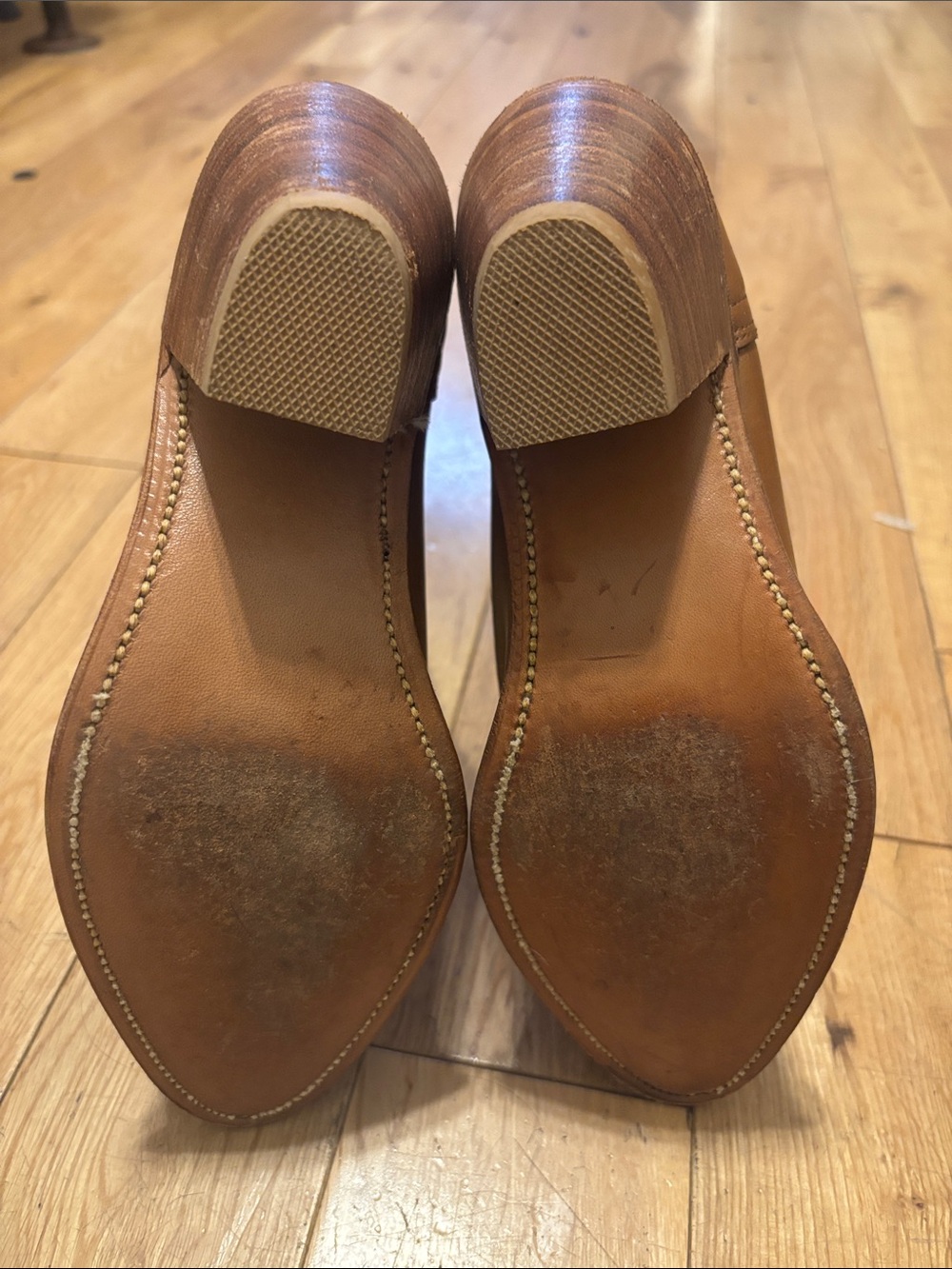 Frye 70s Vintage Tan Leather Mid-Calf Western Boots - Picture 8 of 12